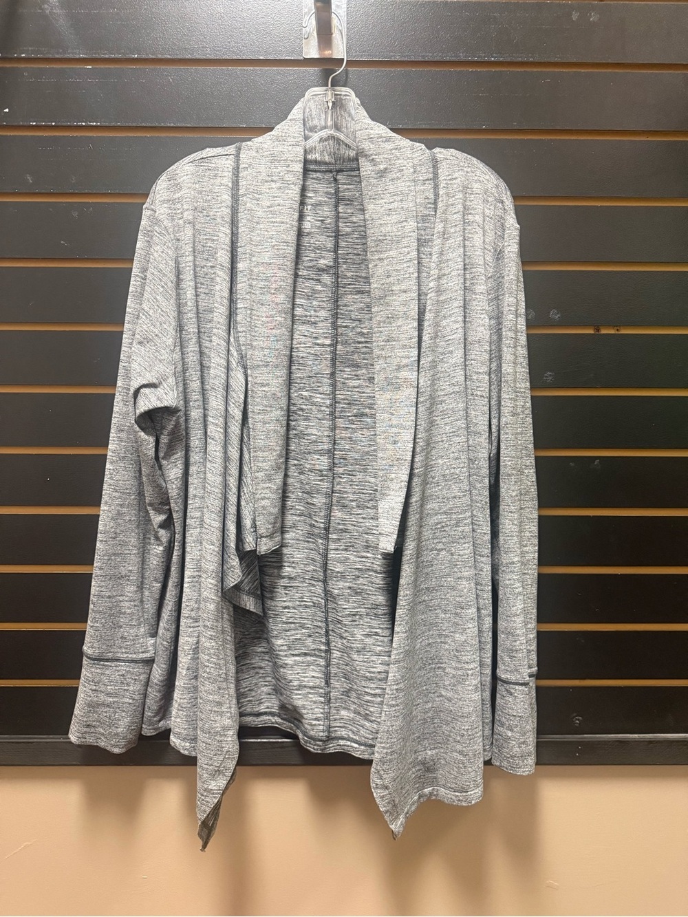 Nike Dri-FIT Gray Open Front Cardigan Thumbhole Jacket XL